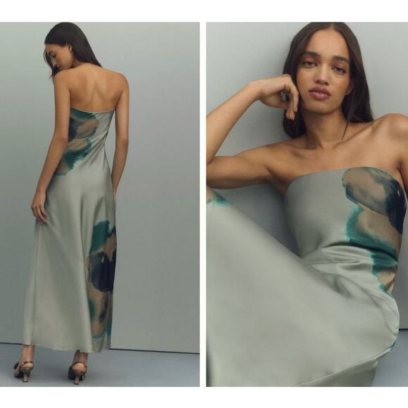 Anthropologie Dresses & Skirts - NWT Anthropologie Hutch Strapless Column Satin Maxi Dress XL